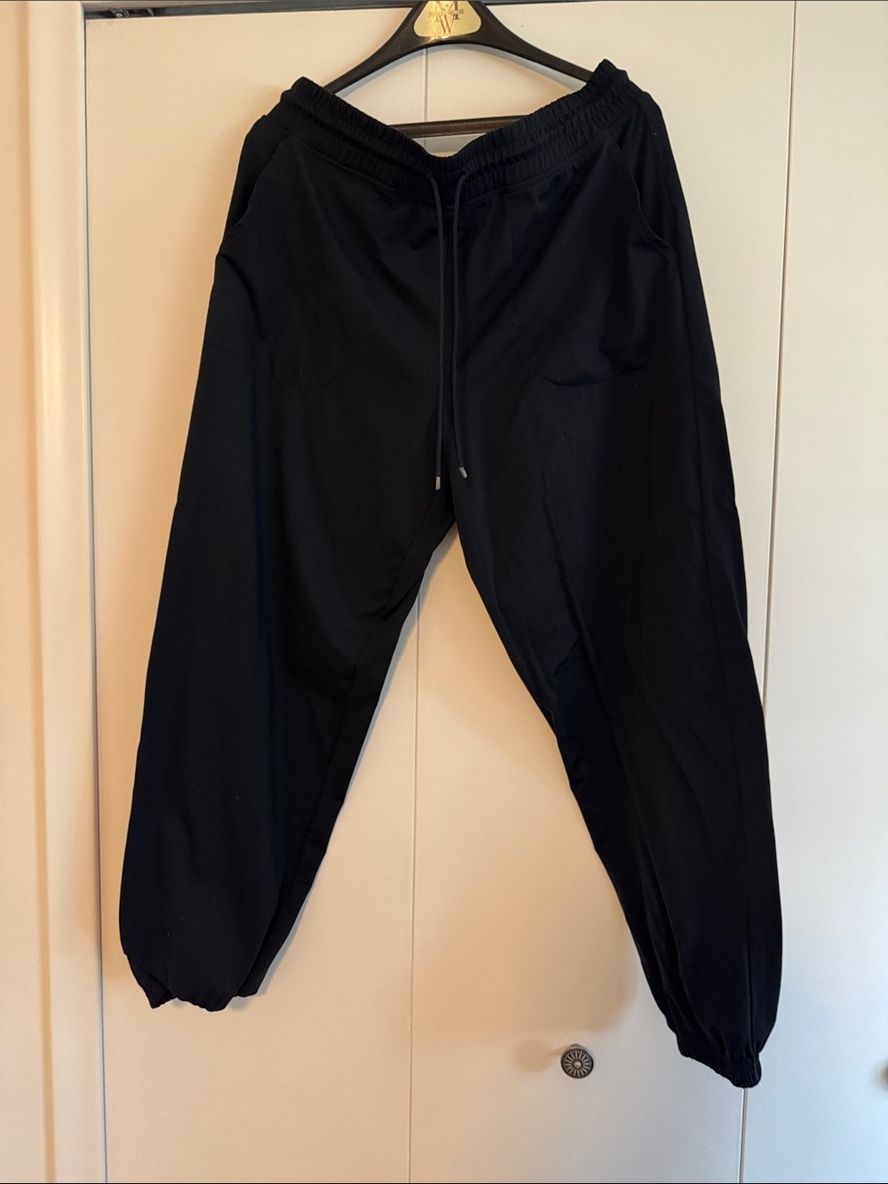 Sage navy Drawstring Joggers with Elastic Cuffs